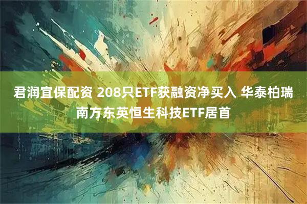 君润宜保配资 208只ETF获融资净买入 华泰柏瑞南方东英恒生科技ETF居首